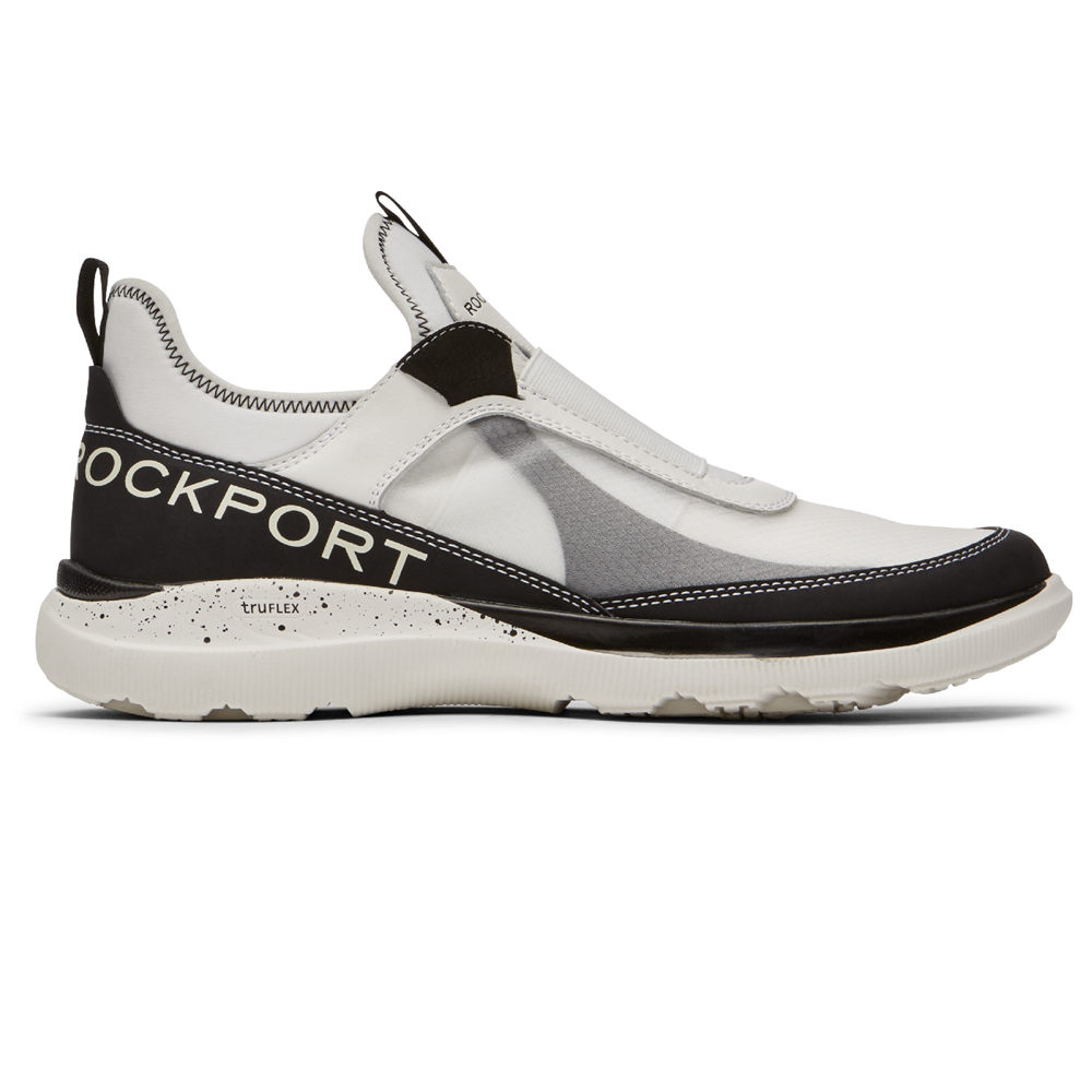 Slip-Ons Rockport Hombre Mexico - Truflex Hybrid Gore Blancos/Negros - BHVYN9382